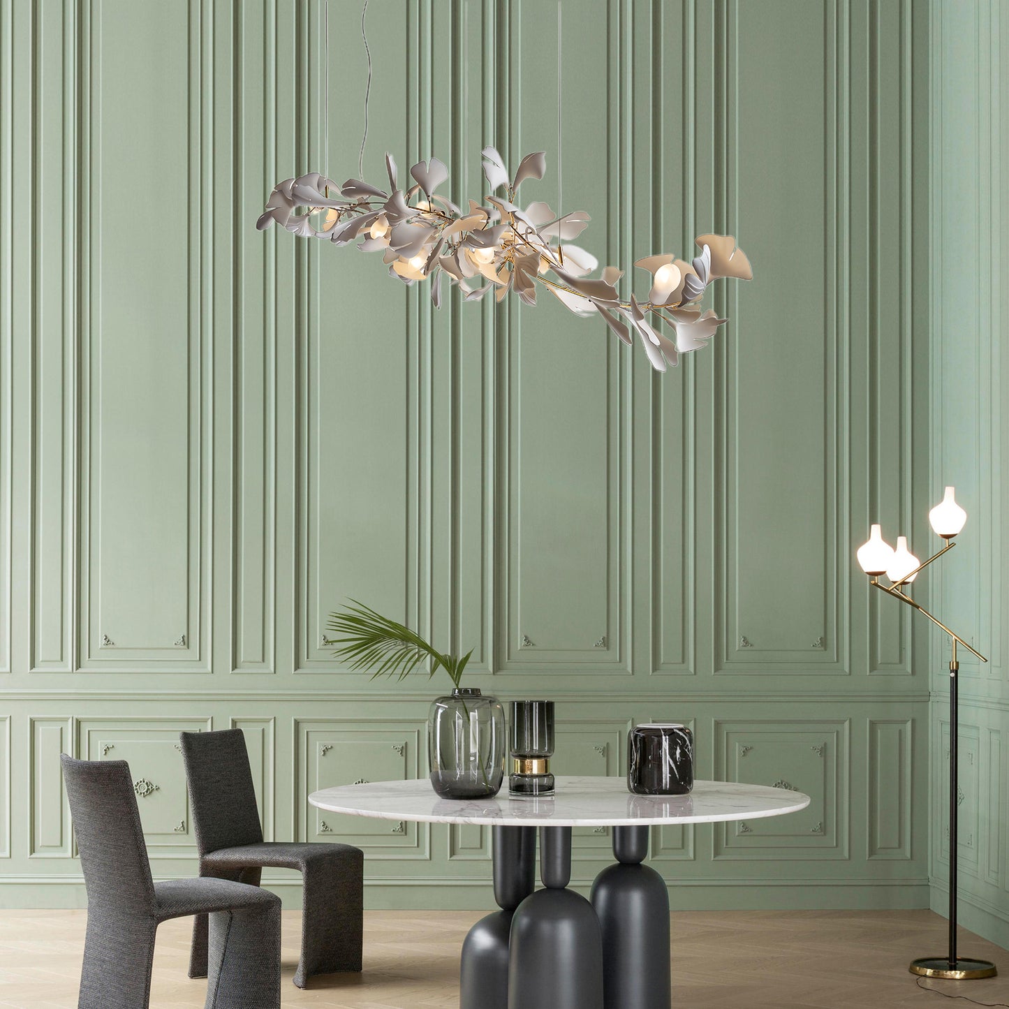 Gingko Eclectic Metal Chandelier A