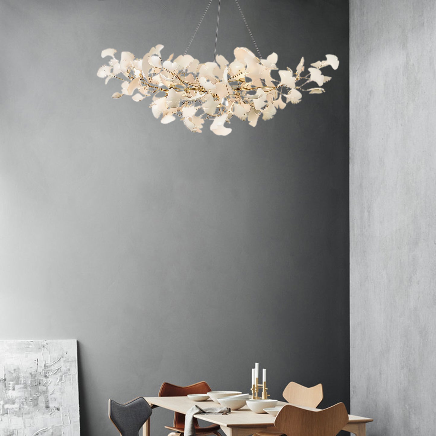 Gingko Eclectic Metal Chandelier B