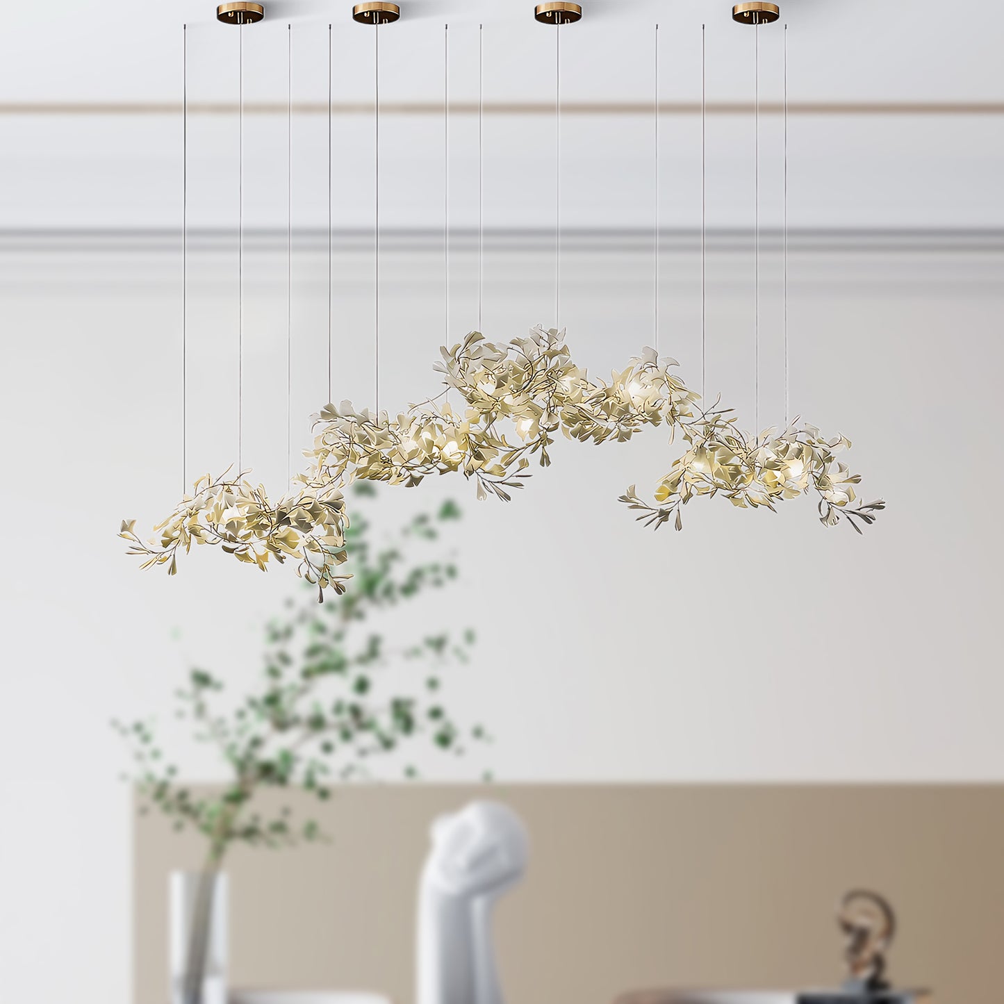 Gingko Eclectic Metal Chandelier C