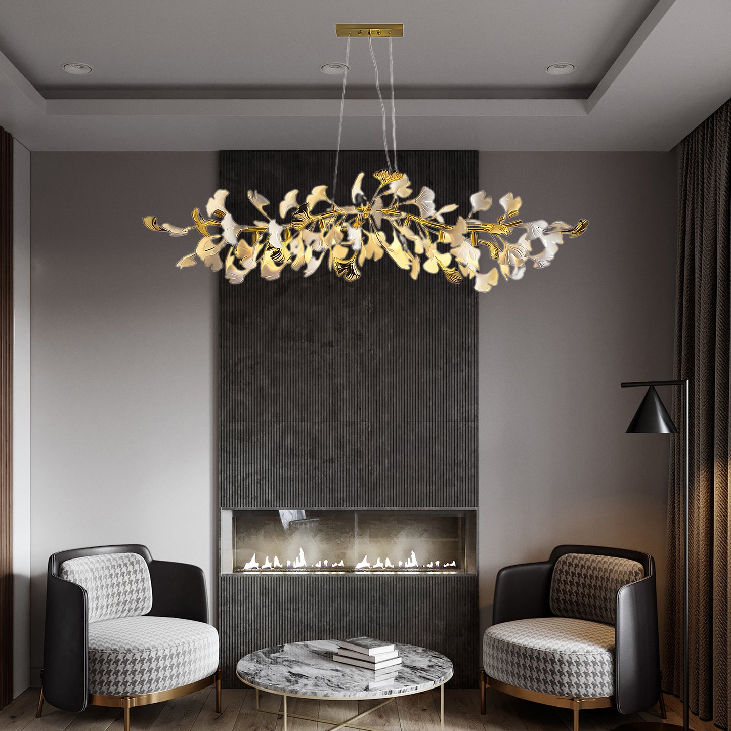 Gingko Modern Metal Chandelier D