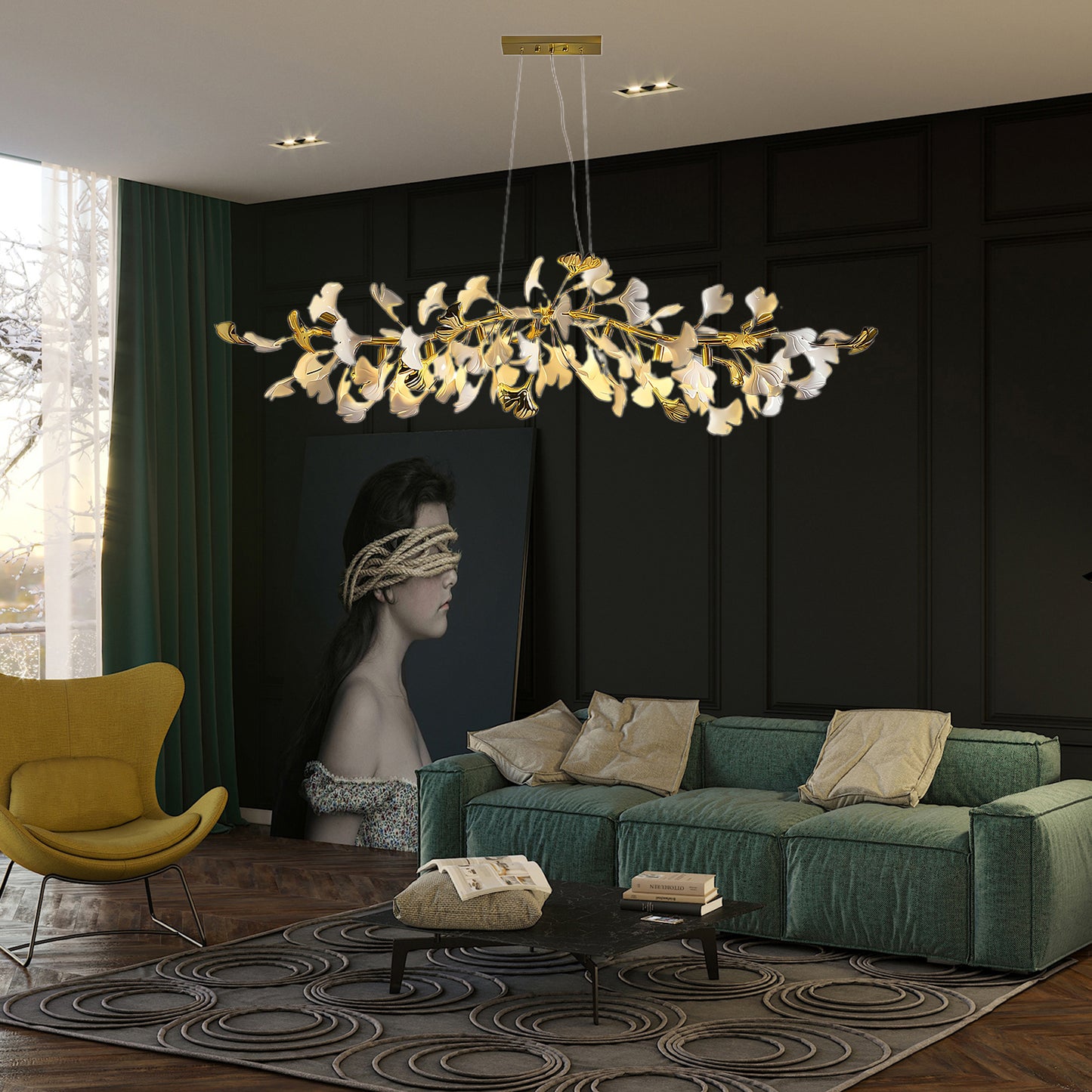 Gingko Modern Metal Chandelier D