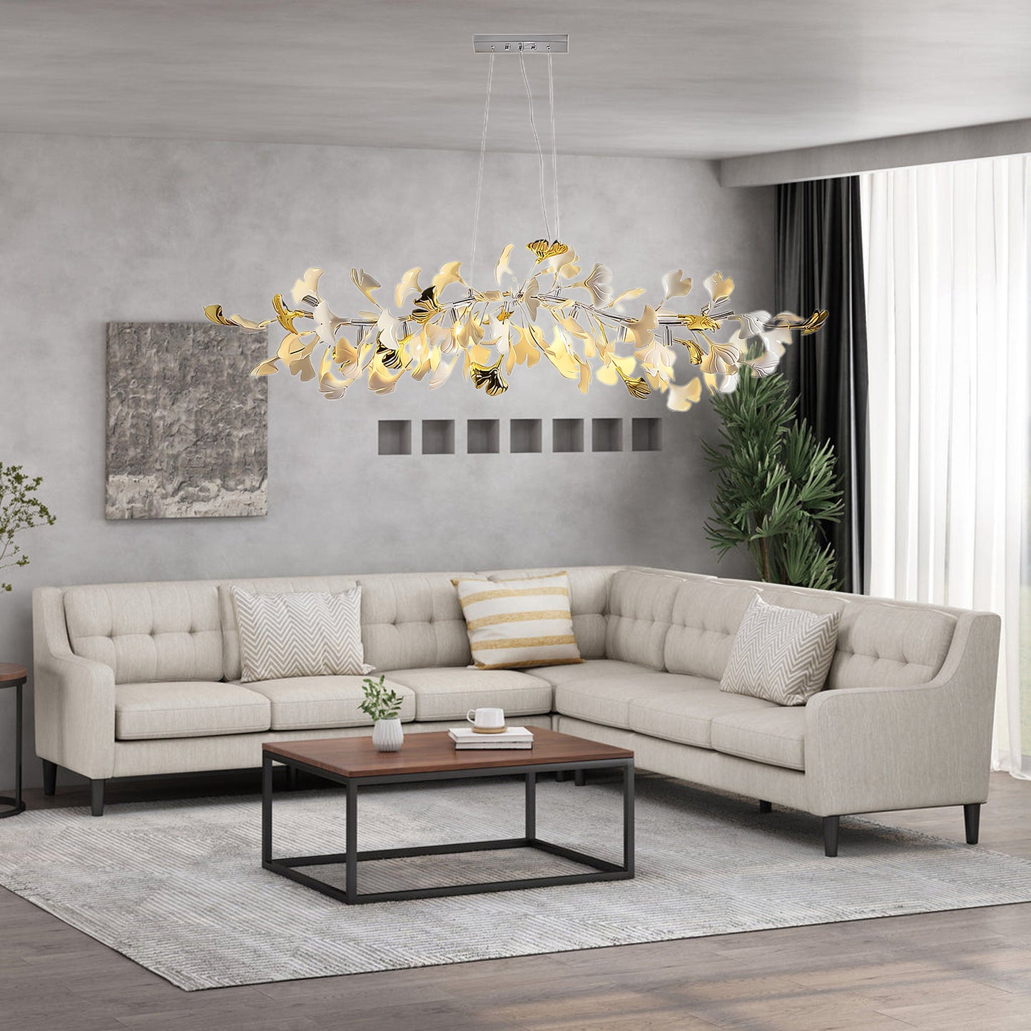 Gingko Modern Metal Chandelier D