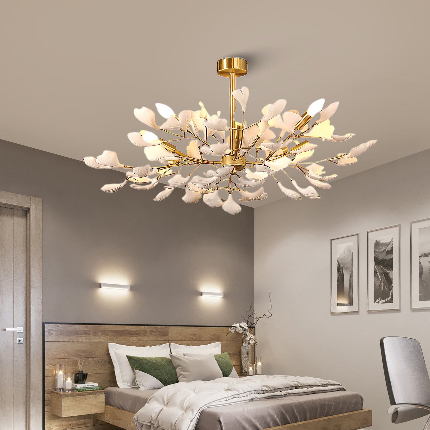 Gingko Modern Metal Chandelier J