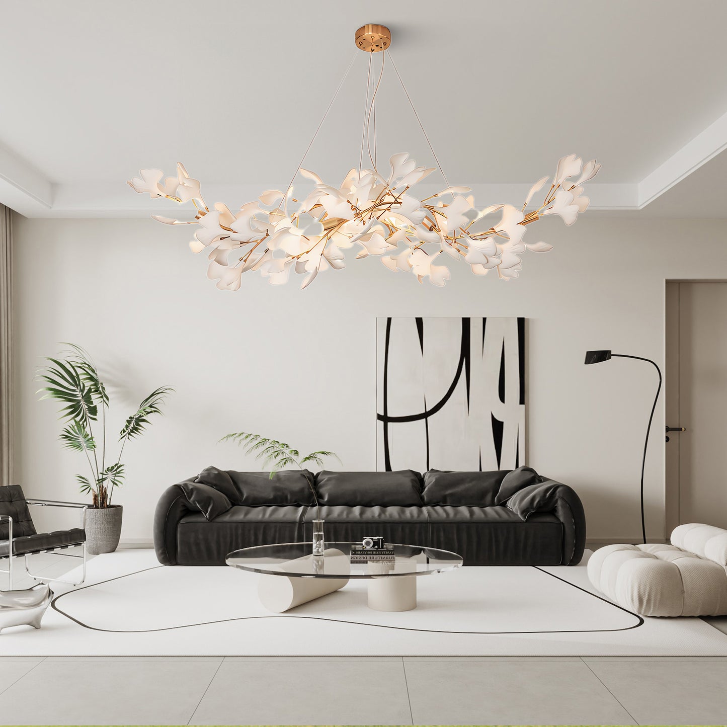 Gingko Eclectic Metal Chandelier K