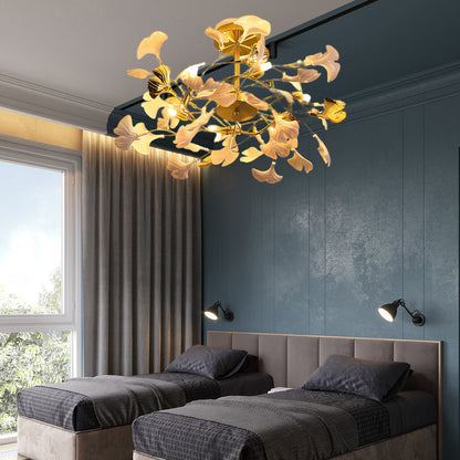 Gingko Modern Metal Chandelier L