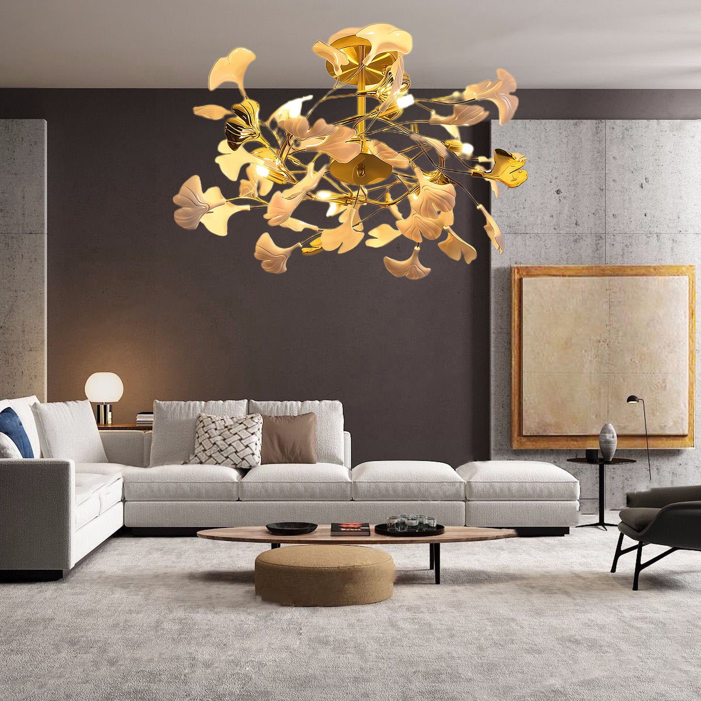 Gingko Modern Metal Chandelier L