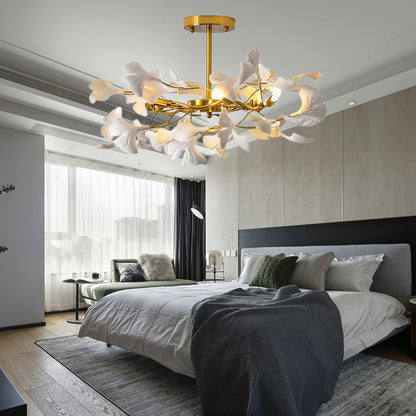 Gingko Modern Metal Chandelier L