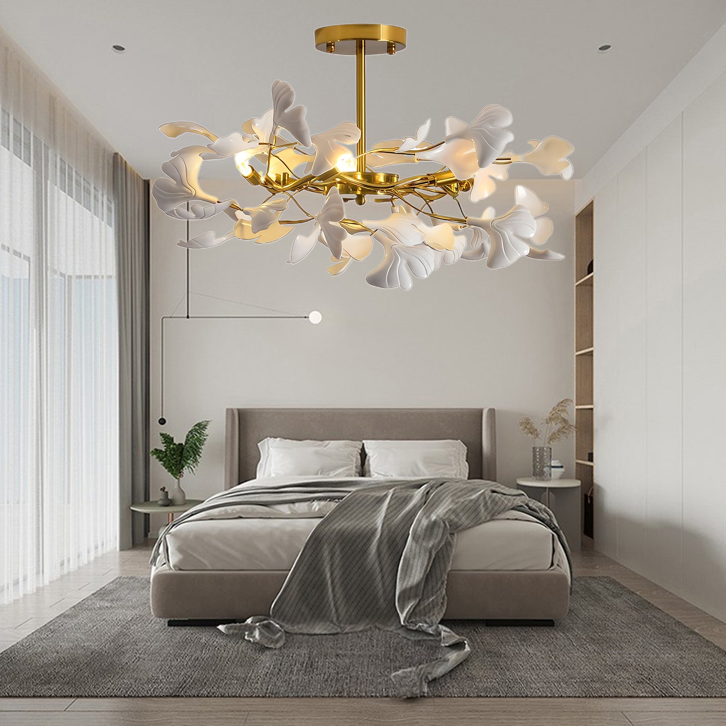 Gingko Modern Metal Chandelier L