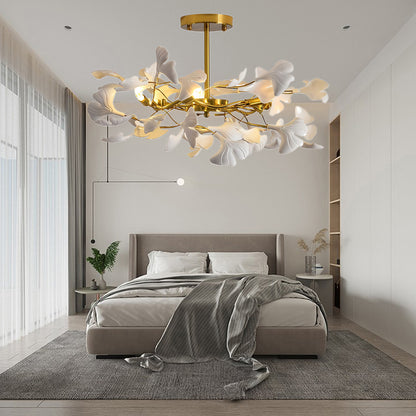 Gingko Modern Metal Chandelier L