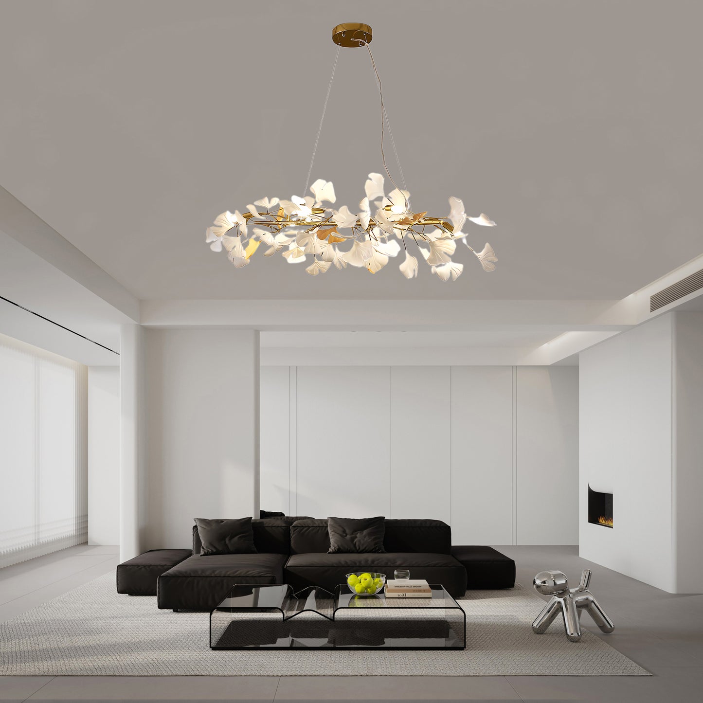 Gingko Eclectic Metal Chandelier M