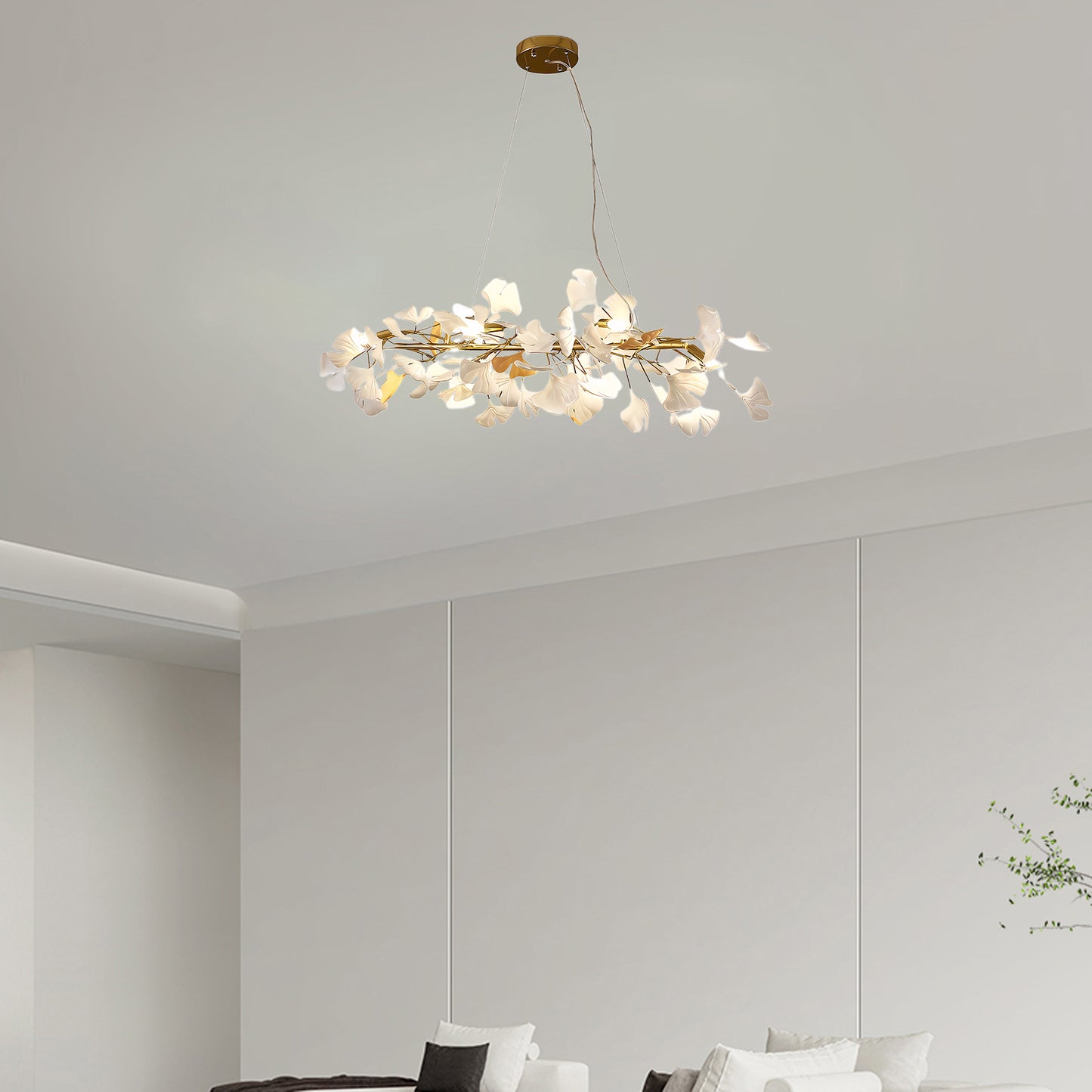 Gingko Eclectic Metal Chandelier M