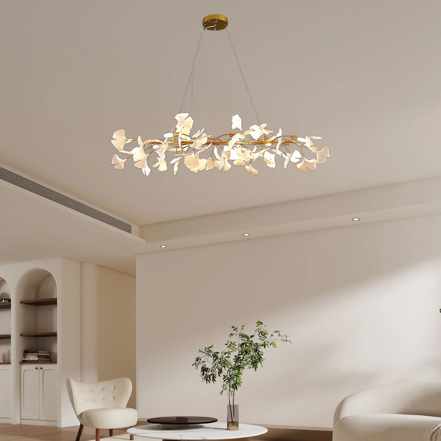 Gingko Eclectic Metal Chandelier M