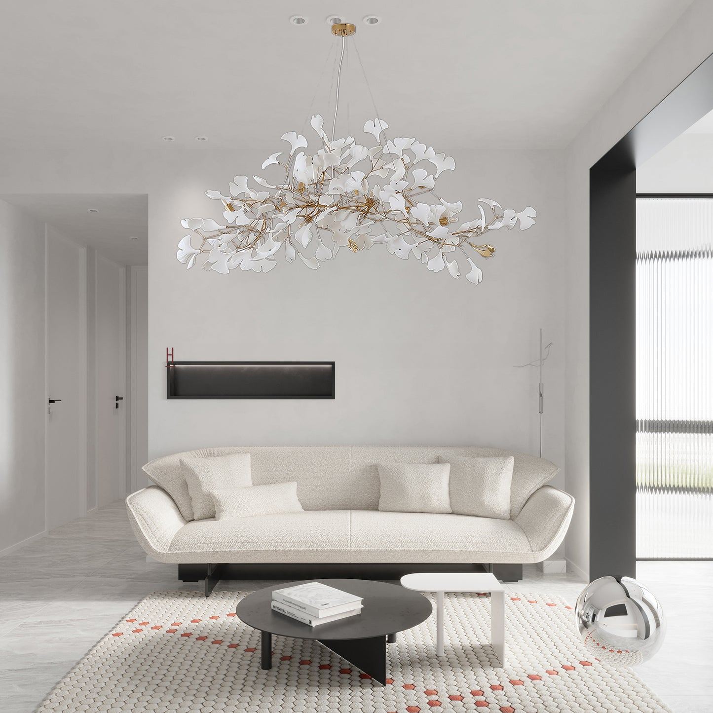 Gingko Eclectic Metal Chandelier N