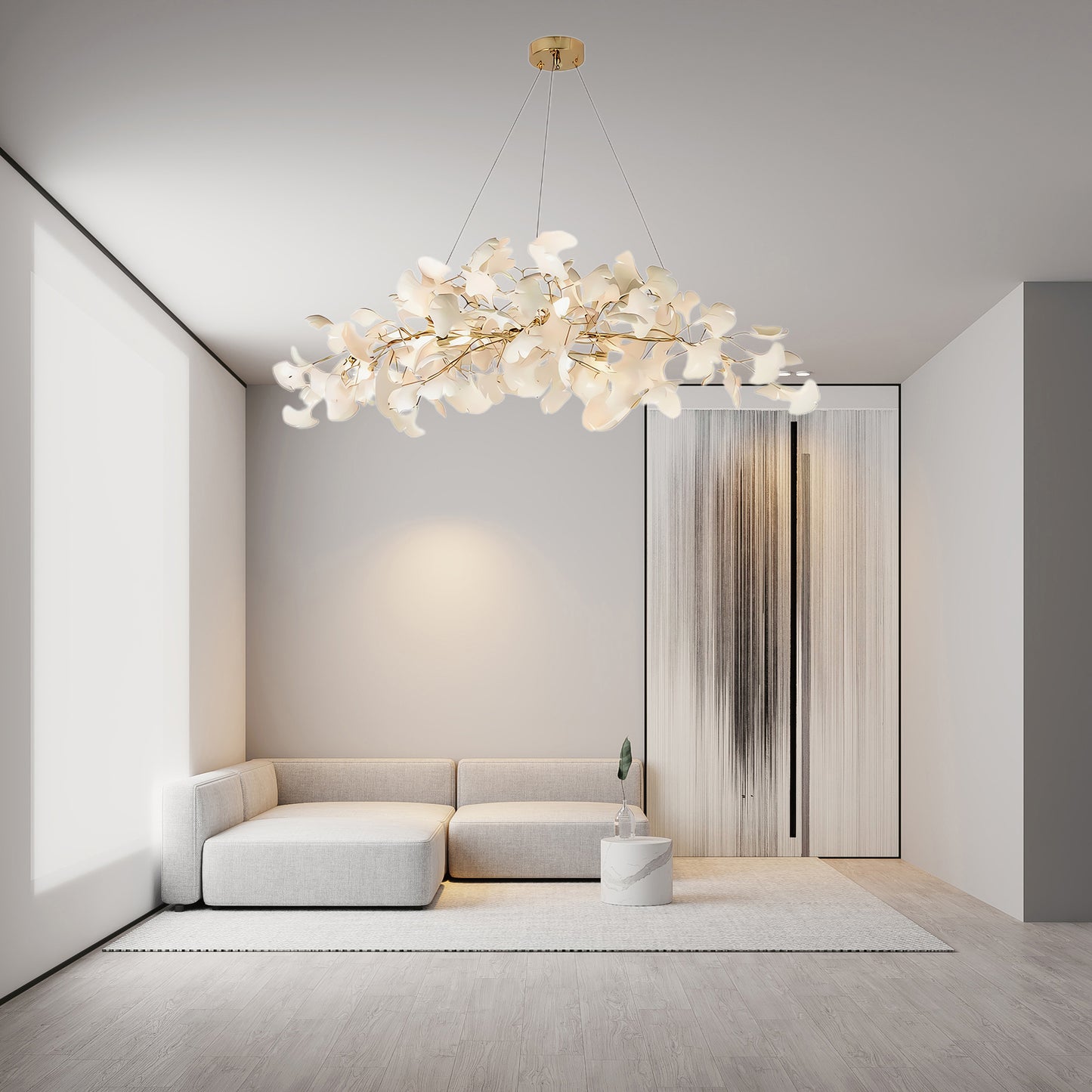 Gingko Eclectic Metal Chandelier N