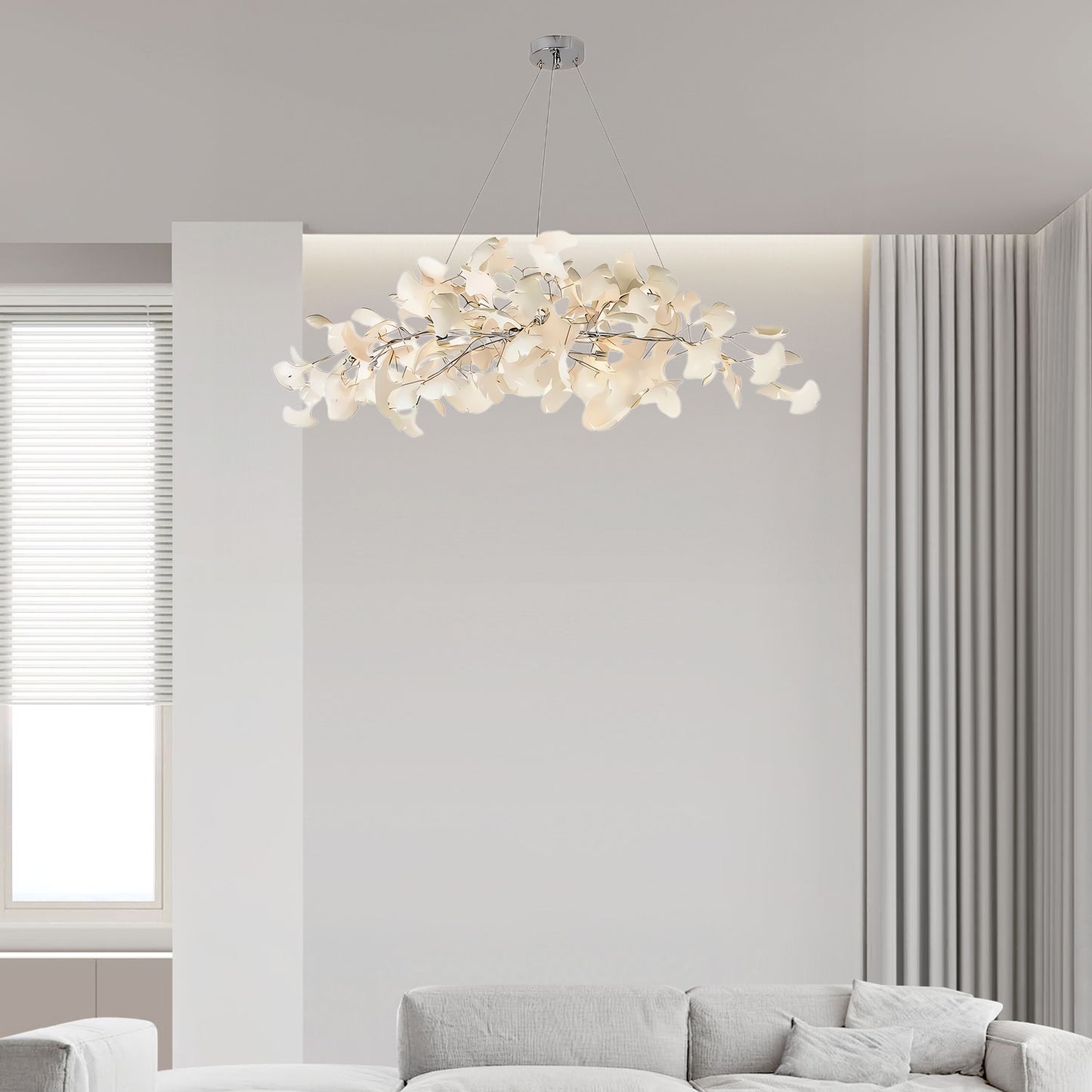 Gingko Eclectic Metal Chandelier N