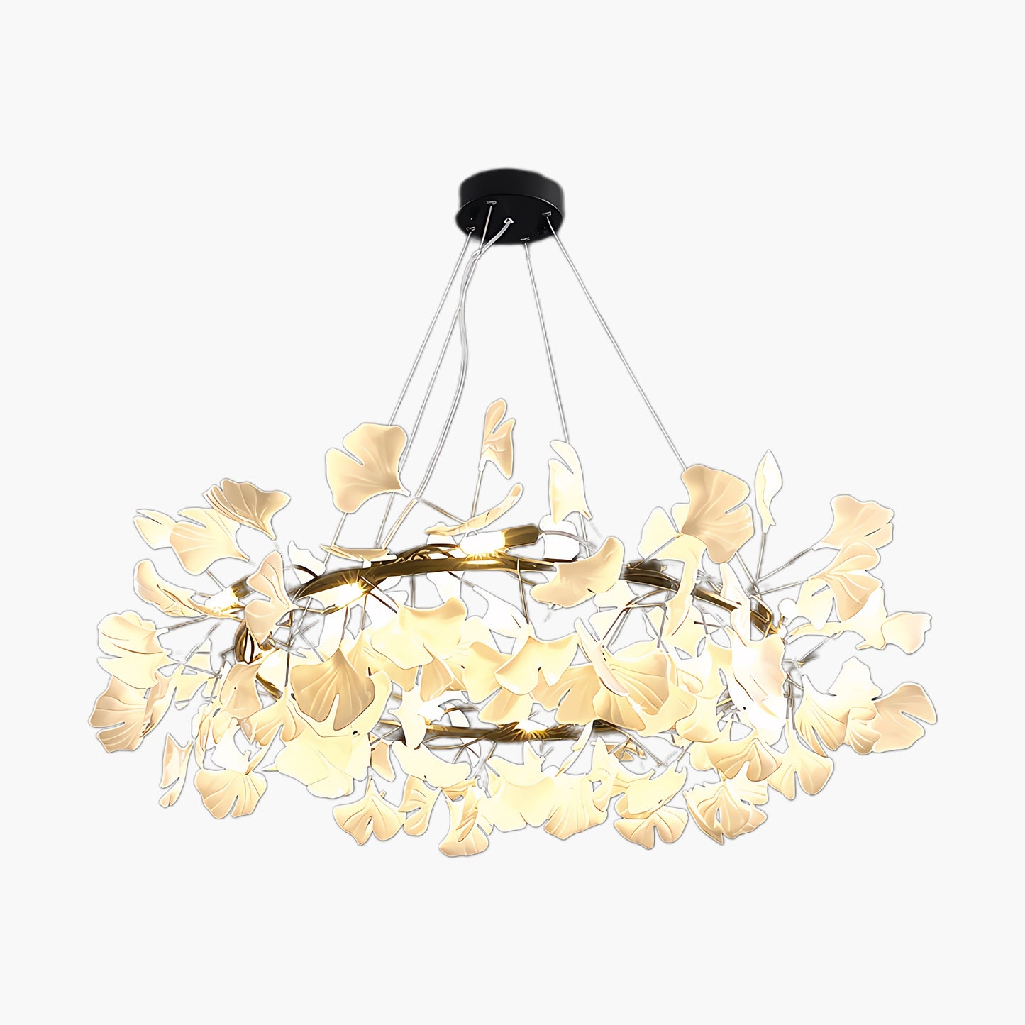 Gingko Eclectic Metal Chandelier O