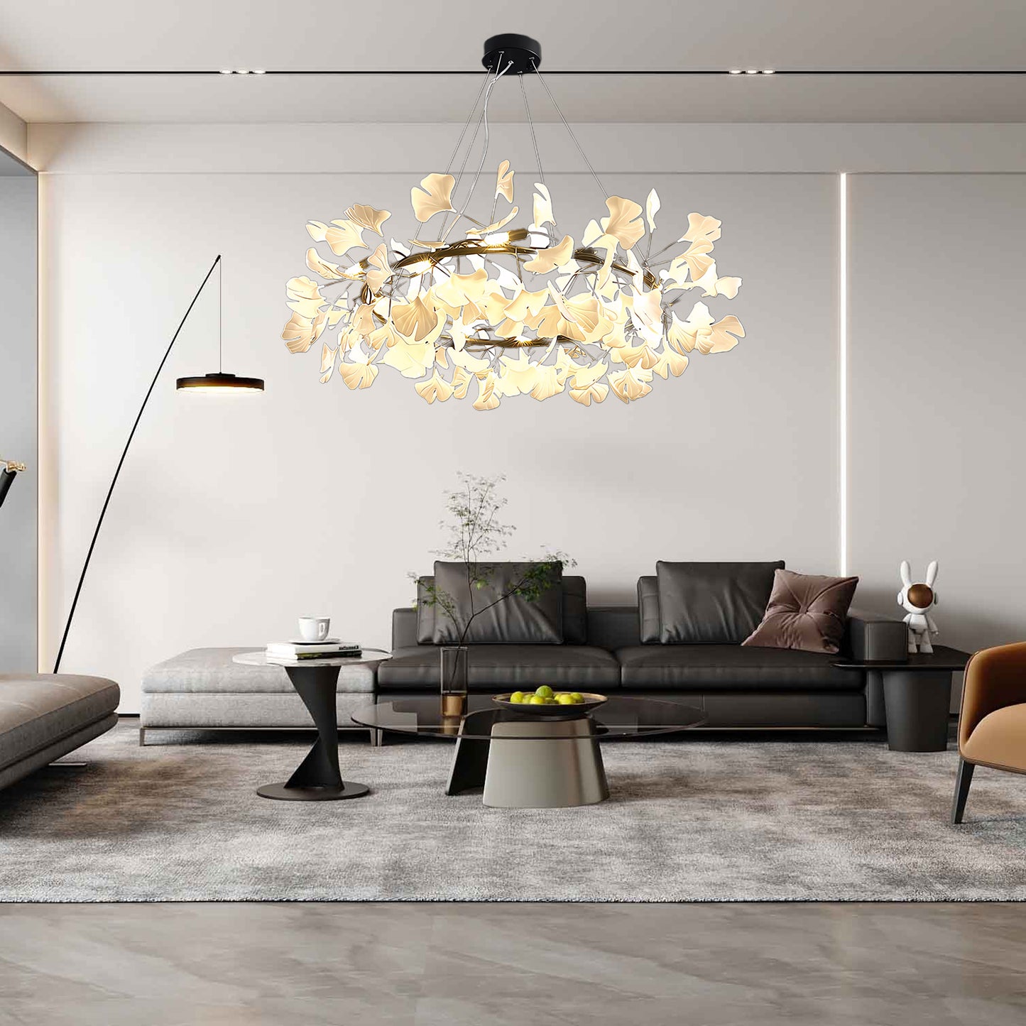 Gingko Eclectic Metal Chandelier O