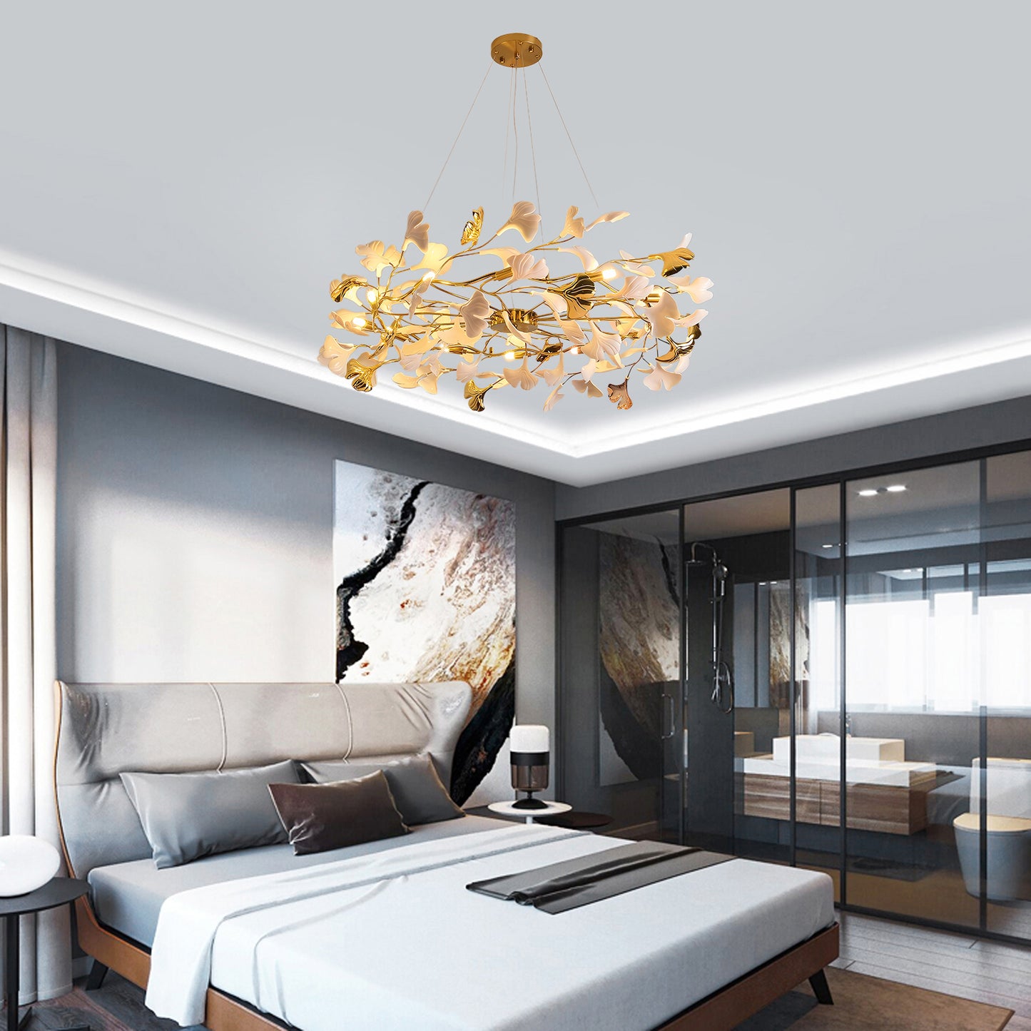 Gingko Traditional Metal Chandelier P