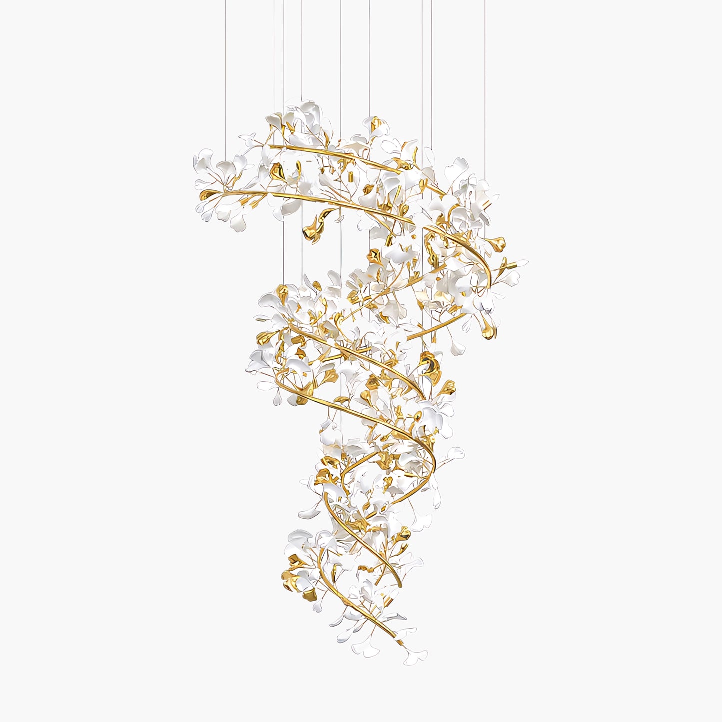 Gingko Eclectic Metal Chandelier Q