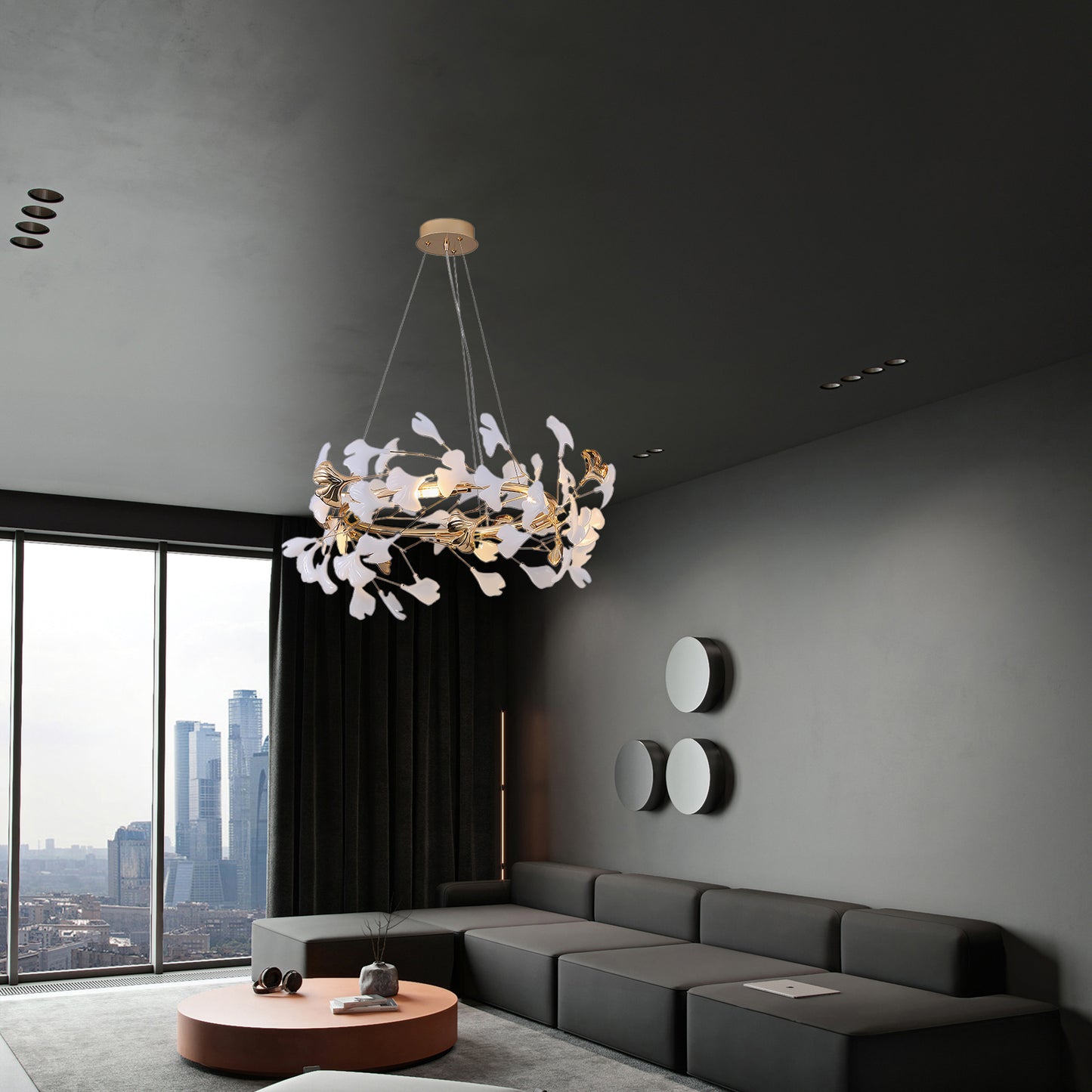 Gingko Modern Metal Chandelier T