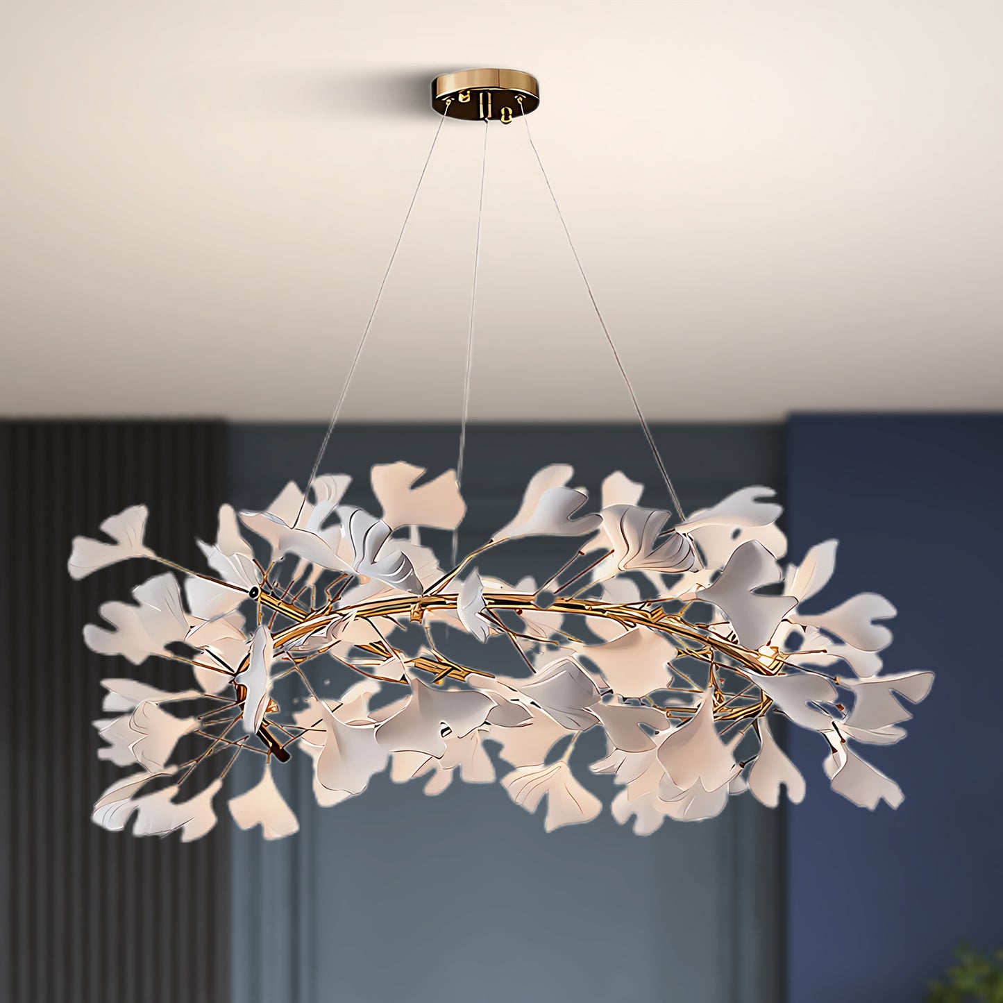 Gingko Eclectic Metal Chandelier U