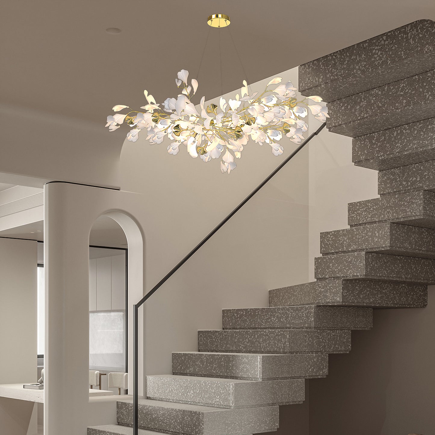 Gingko Eclectic Metal Chandelier Z