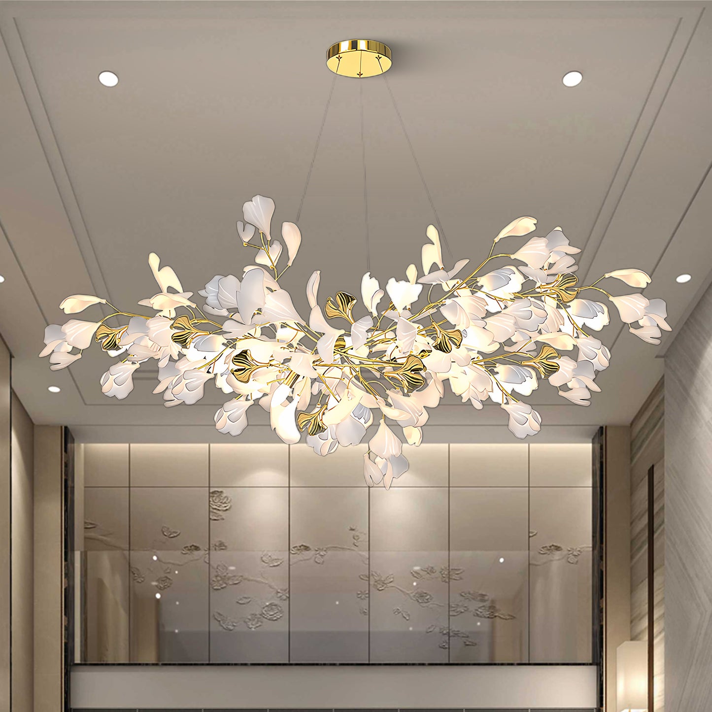 Gingko Eclectic Metal Chandelier Z