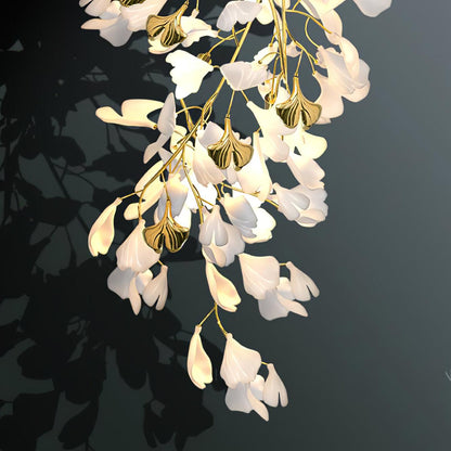 Gingko Flowers Mid-century Metal Wall Lamp