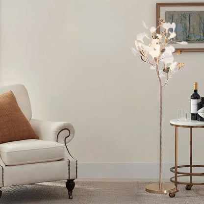 Gingko Leaf Classic Metal Floor Lamp