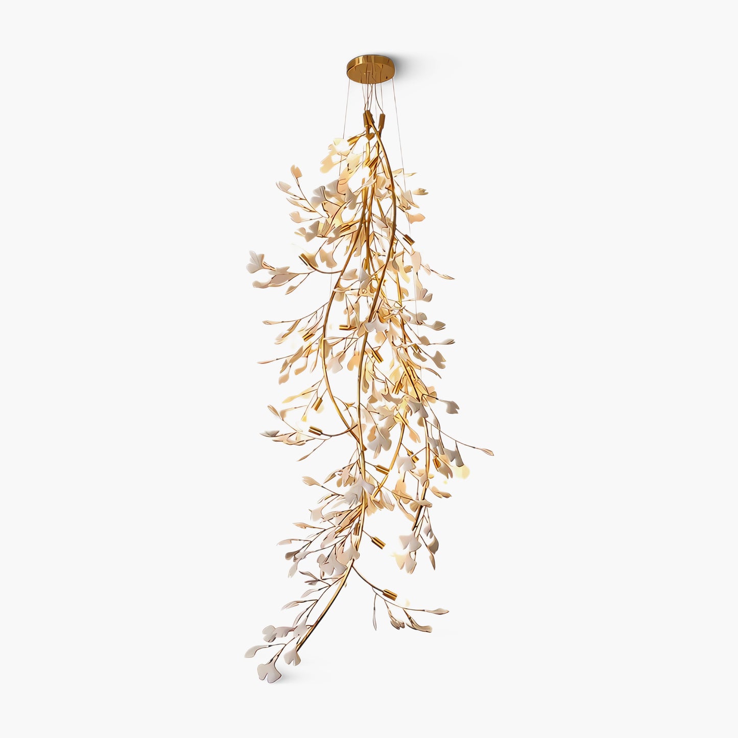 Gingko Long Branch Eclectic Metal Chandelier