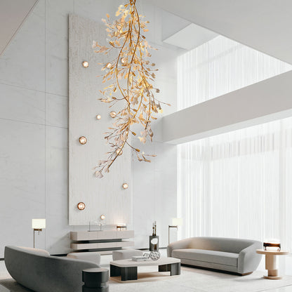 Gingko Long Branch Eclectic Metal Chandelier