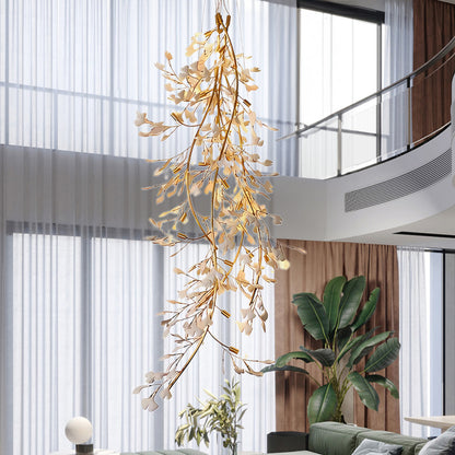 Gingko Long Branch Eclectic Metal Chandelier