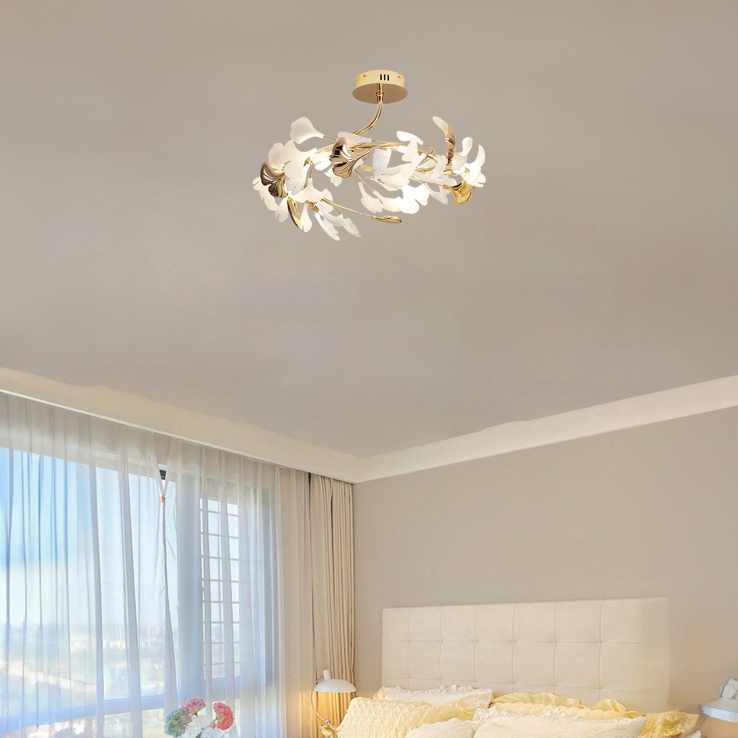 Gingko Rotating Minimalist Metal Ceiling Lamp