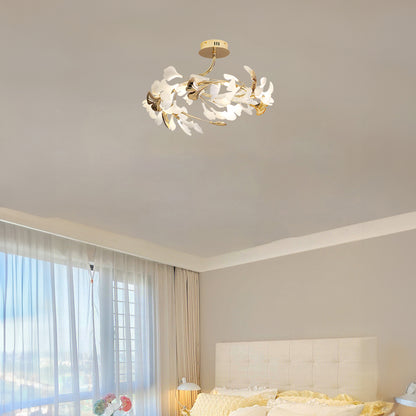 Gingko Rotating Minimalist Metal Ceiling Lamp