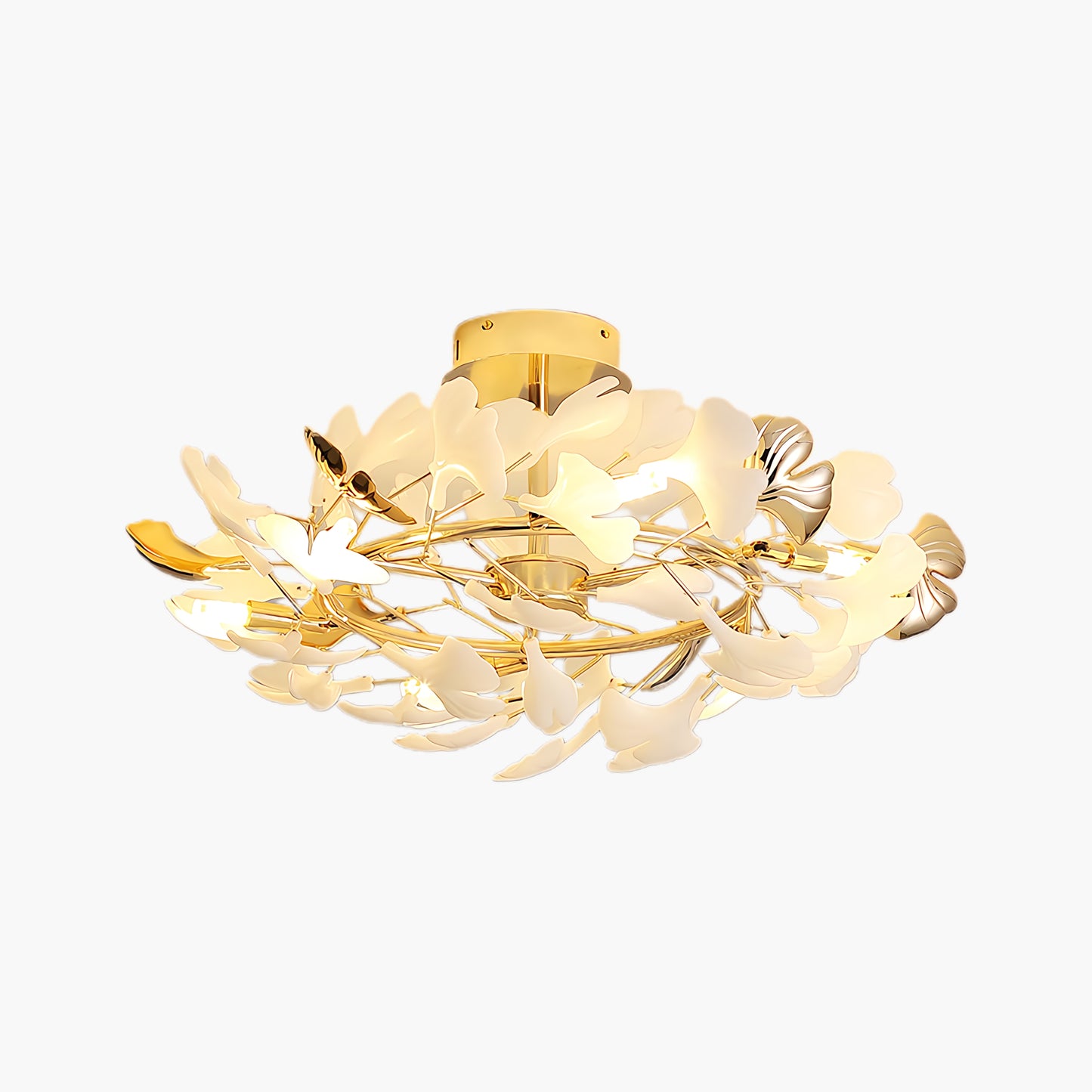 Gingko Rotating Minimalist Metal Ceiling Lamp