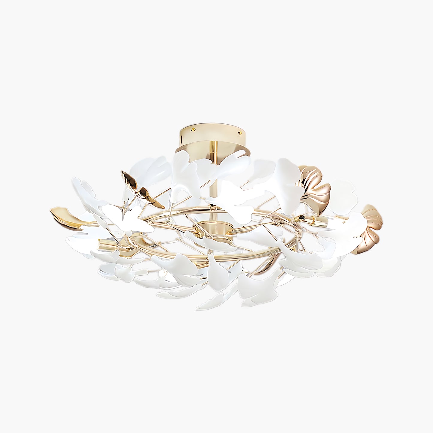 Gingko Rotating Minimalist Metal Ceiling Lamp