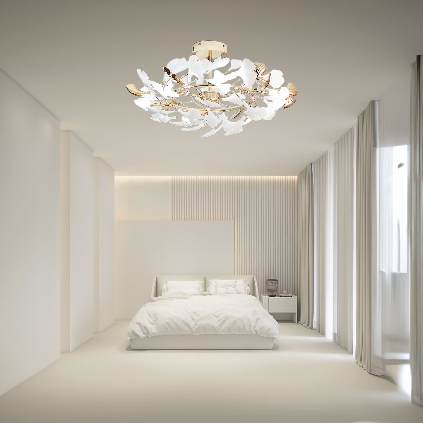 Gingko Rotating Minimalist Metal Ceiling Lamp