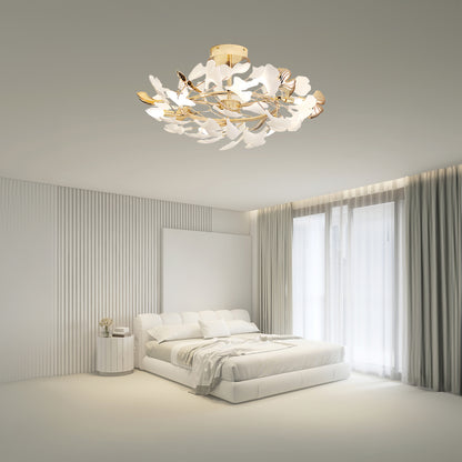 Gingko Rotating Minimalist Metal Ceiling Lamp