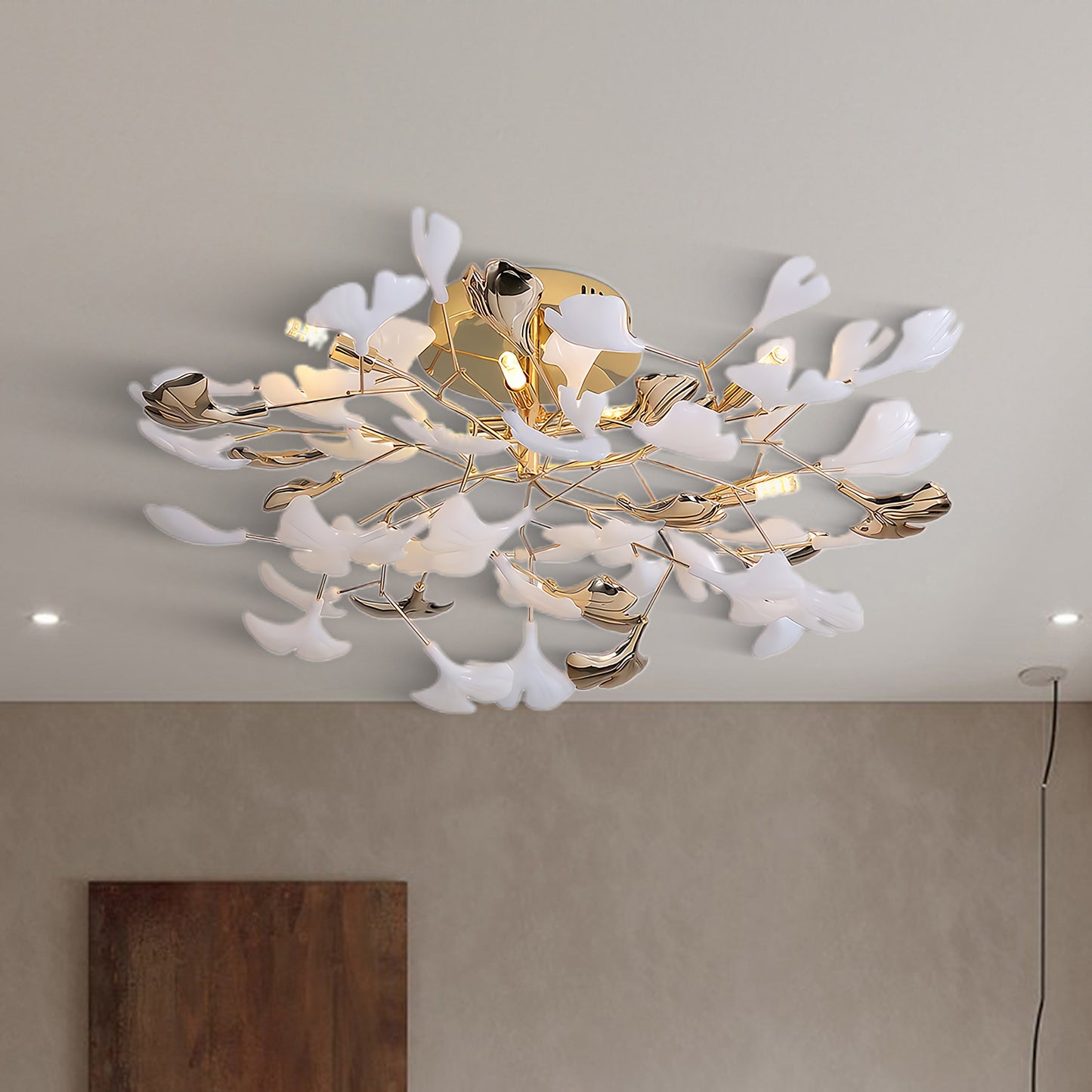 Gingko Rotating Minimalist Metal Ceiling Lamp