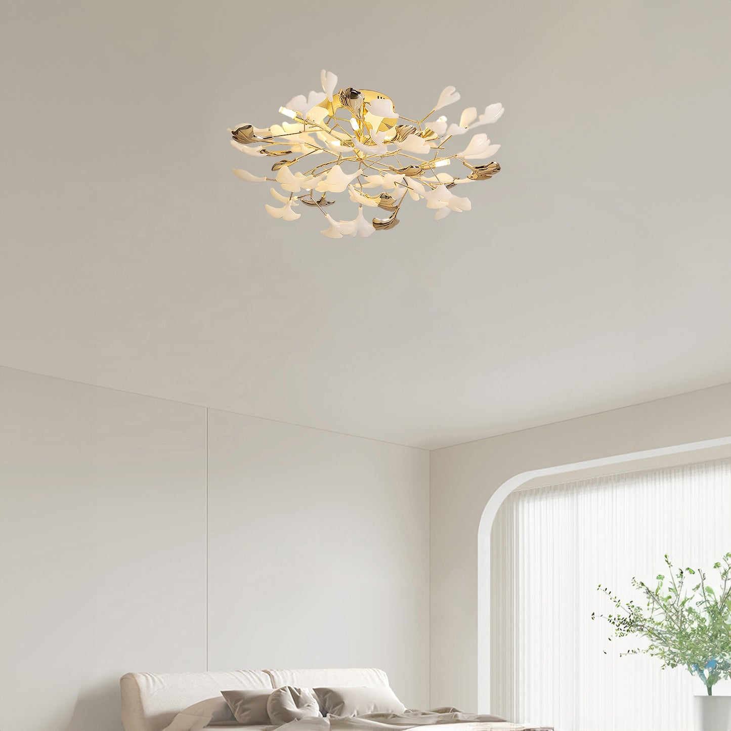 Gingko Rotating Minimalist Metal Ceiling Lamp