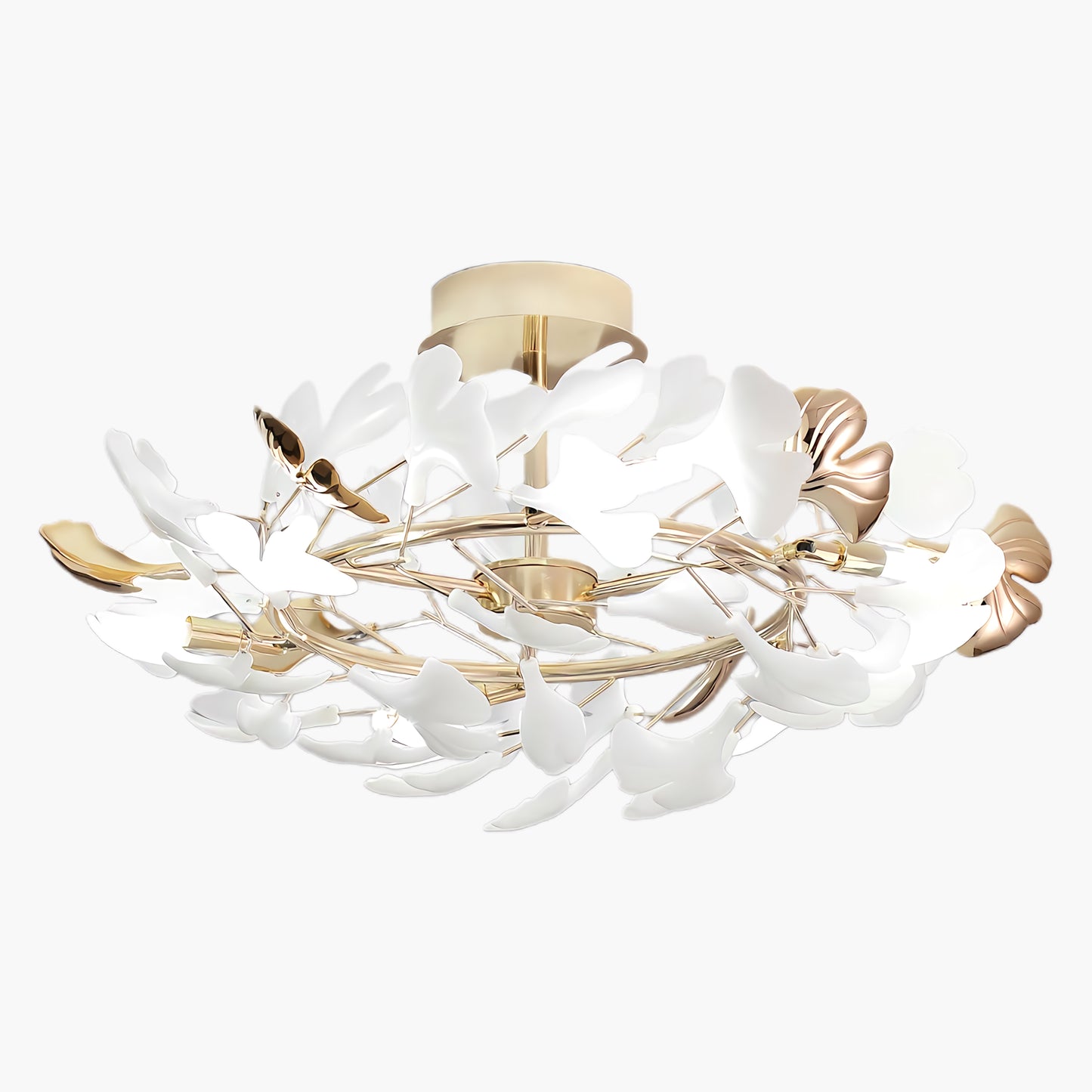 Gingko Rotating Minimalist Metal Ceiling Lamp