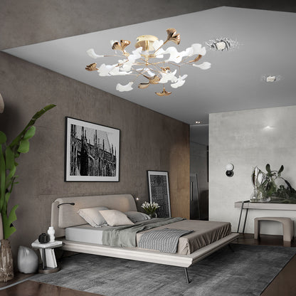 Gingko Rotating Minimalist Metal Ceiling Lamp