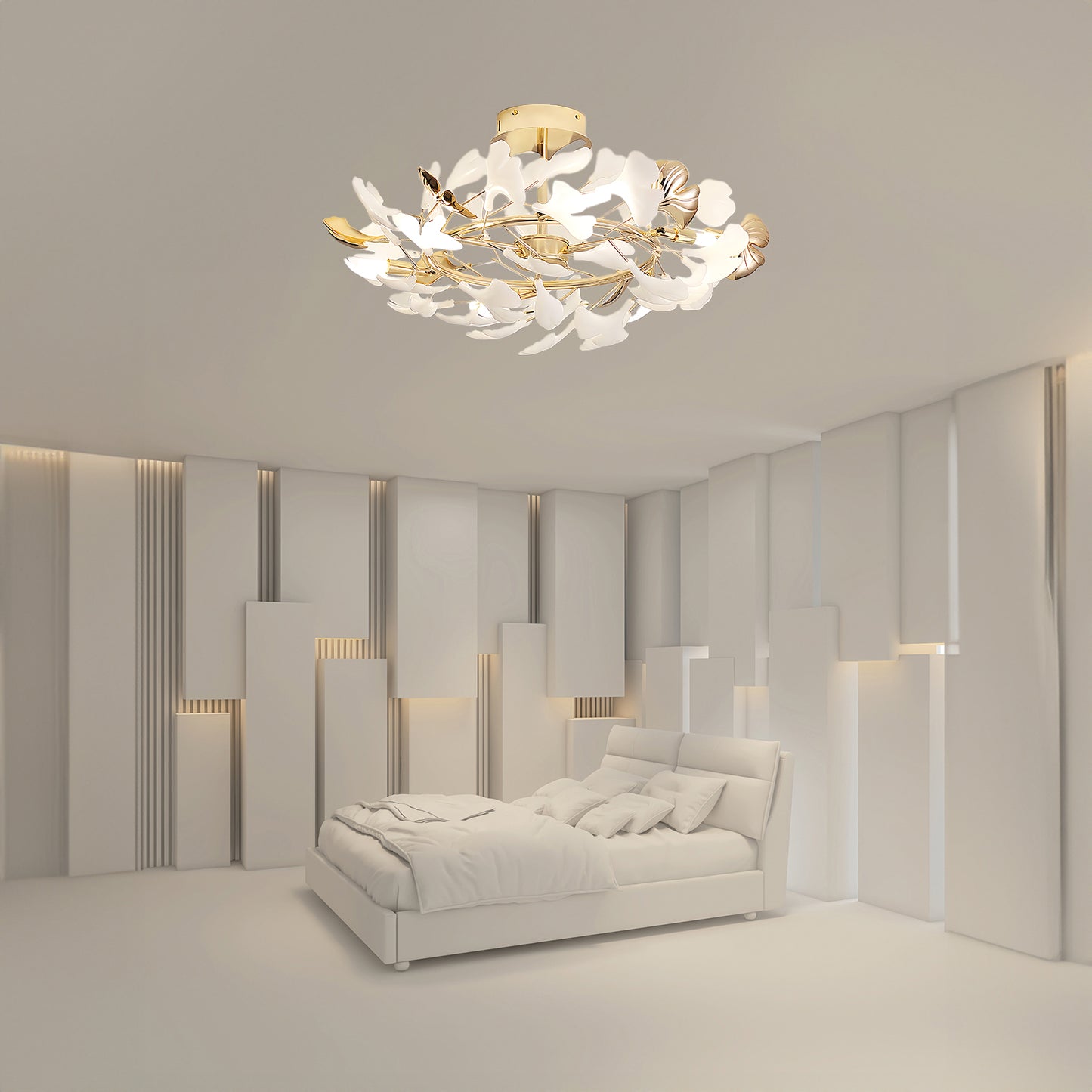 Gingko Rotating Minimalist Metal Ceiling Lamp