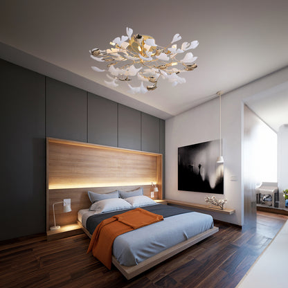 Gingko Rotating Minimalist Metal Ceiling Lamp