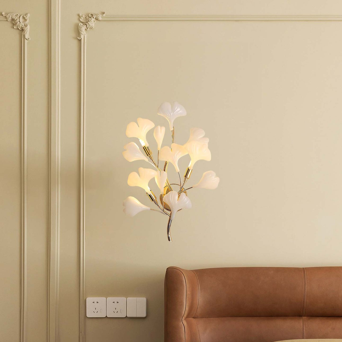 Gingko Eclectic Metal Wall Lamp