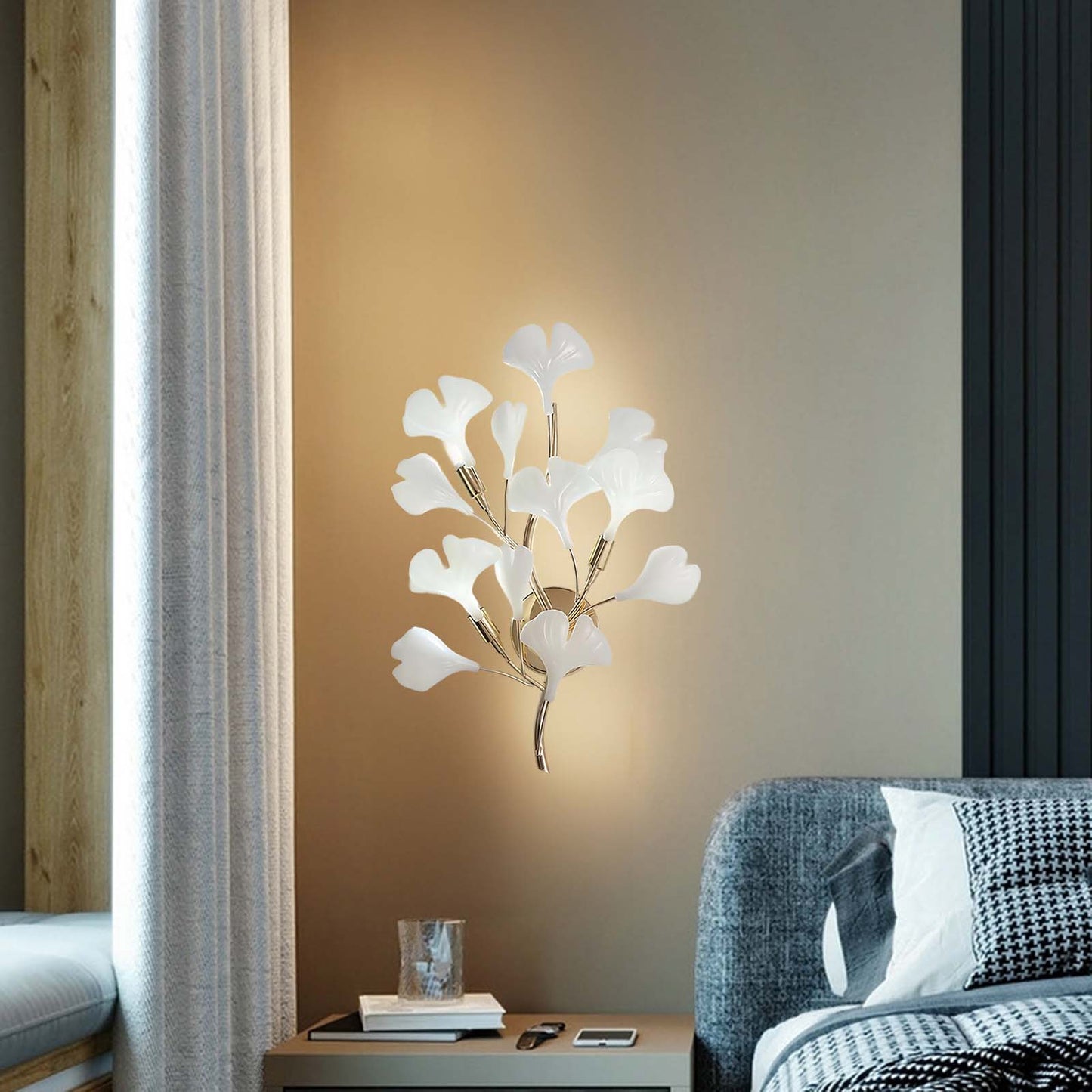 Gingko Eclectic Metal Wall Lamp