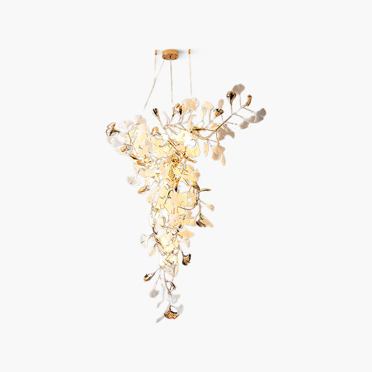 Ginkgo Tip Tlying Luxury Ceramic Chandelier