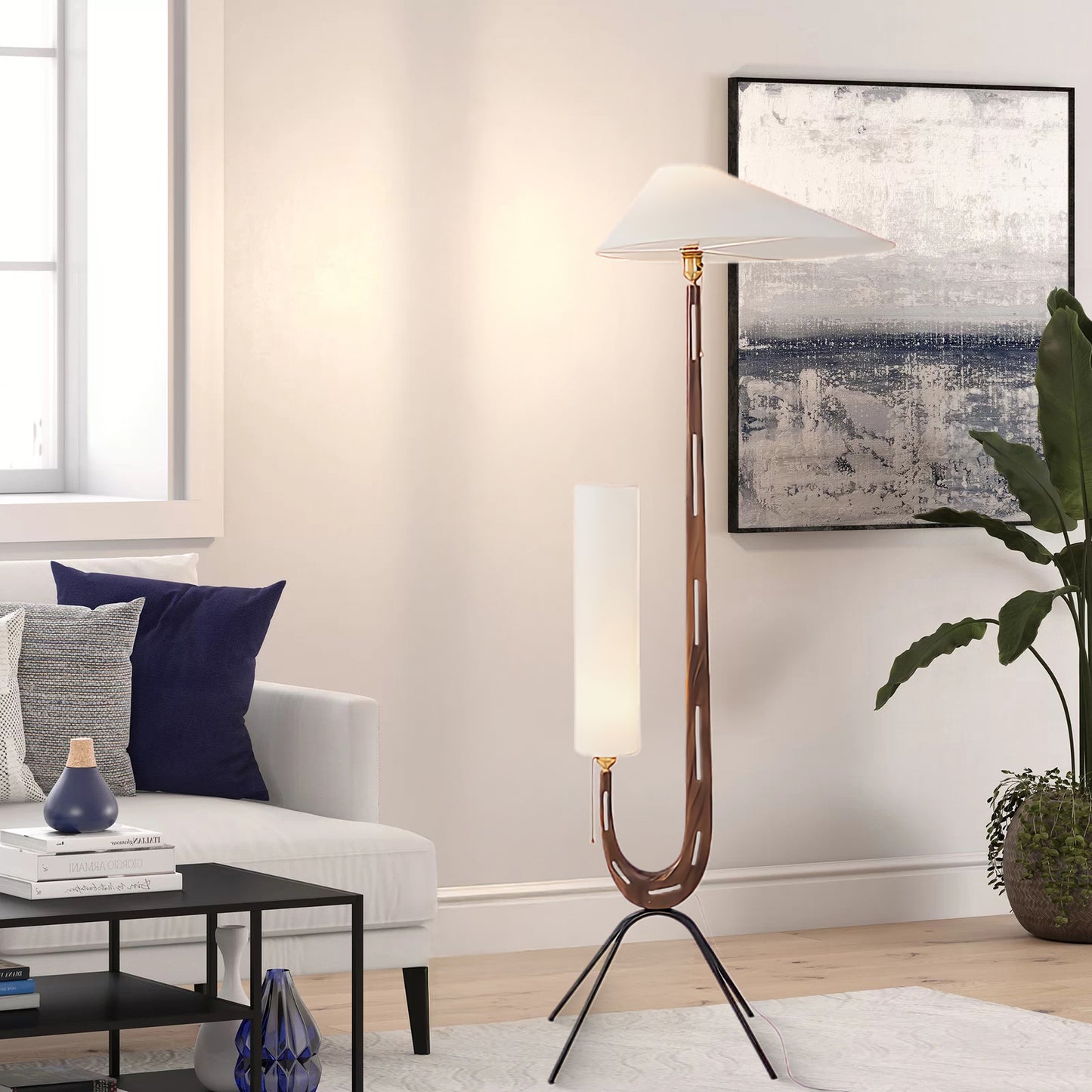 Giraffe Eclectic Metal Floor Lamp