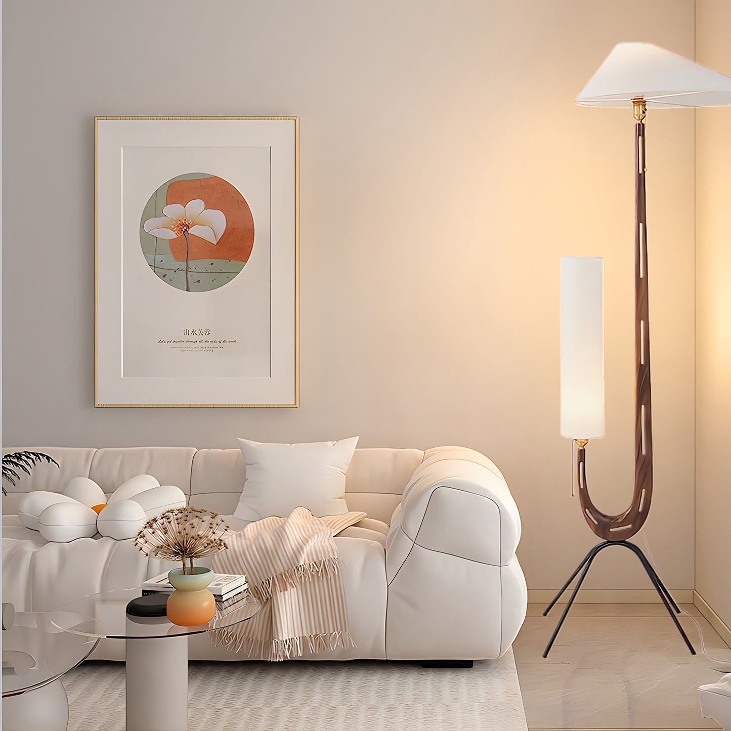 Giraffe Eclectic Metal Floor Lamp