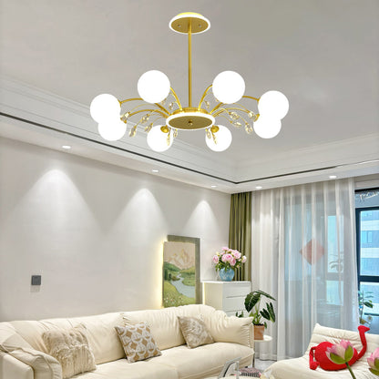 Glamorous Eclectic Crystal Raindrop Chandeliers